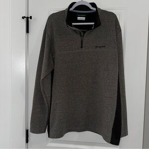 Columbia Omni-Shield Quarter-Zip Pullover Sweater - Gray/Black - Men's XL